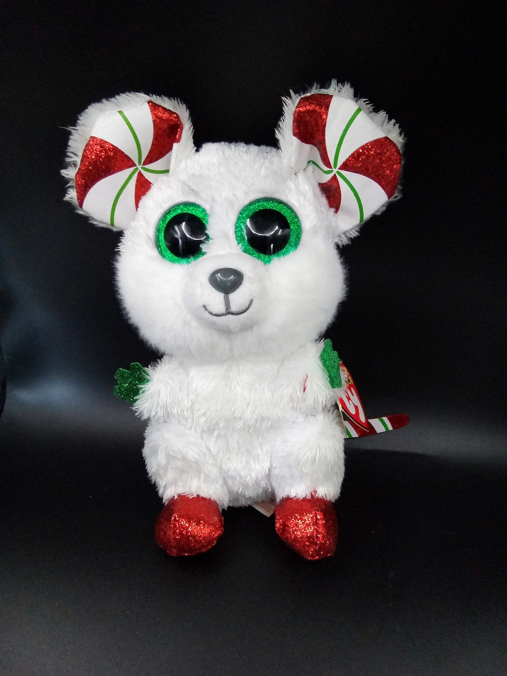 NWT "Chimney" Beanie Boo Babies Collection Ty Christmas Mouse Rare w/ Xtra Space